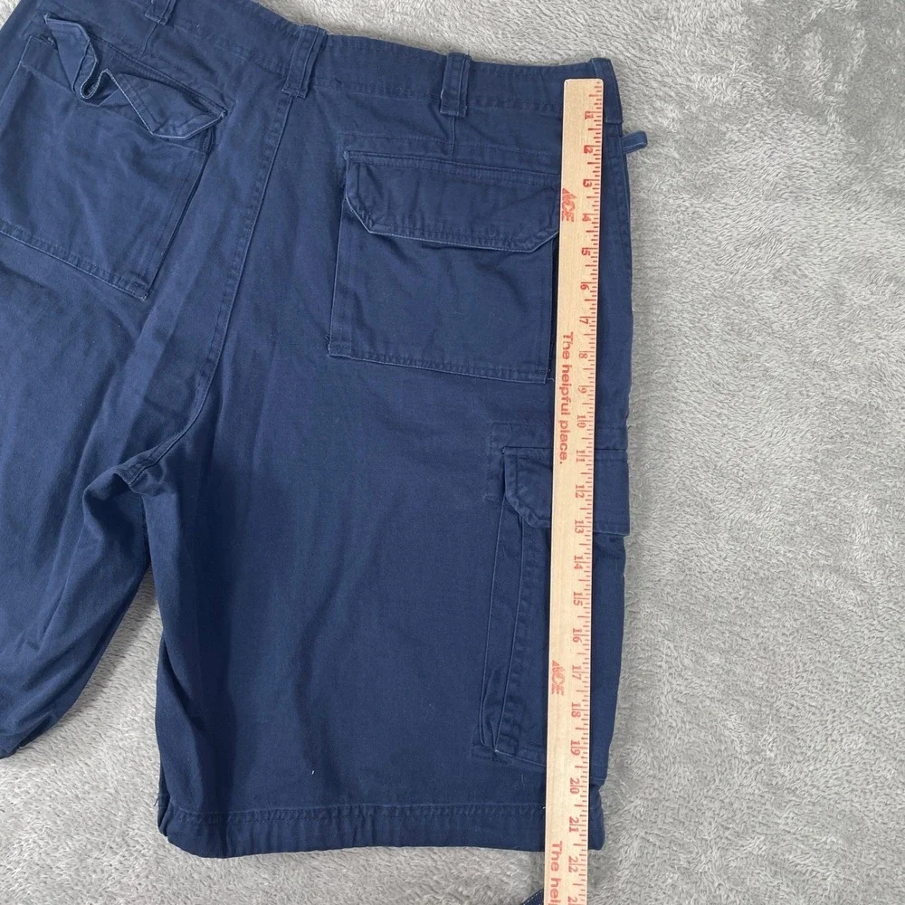 RS Surf Cargo Shorts Mens Large Navy Blue Baggy Skater Y2K Style